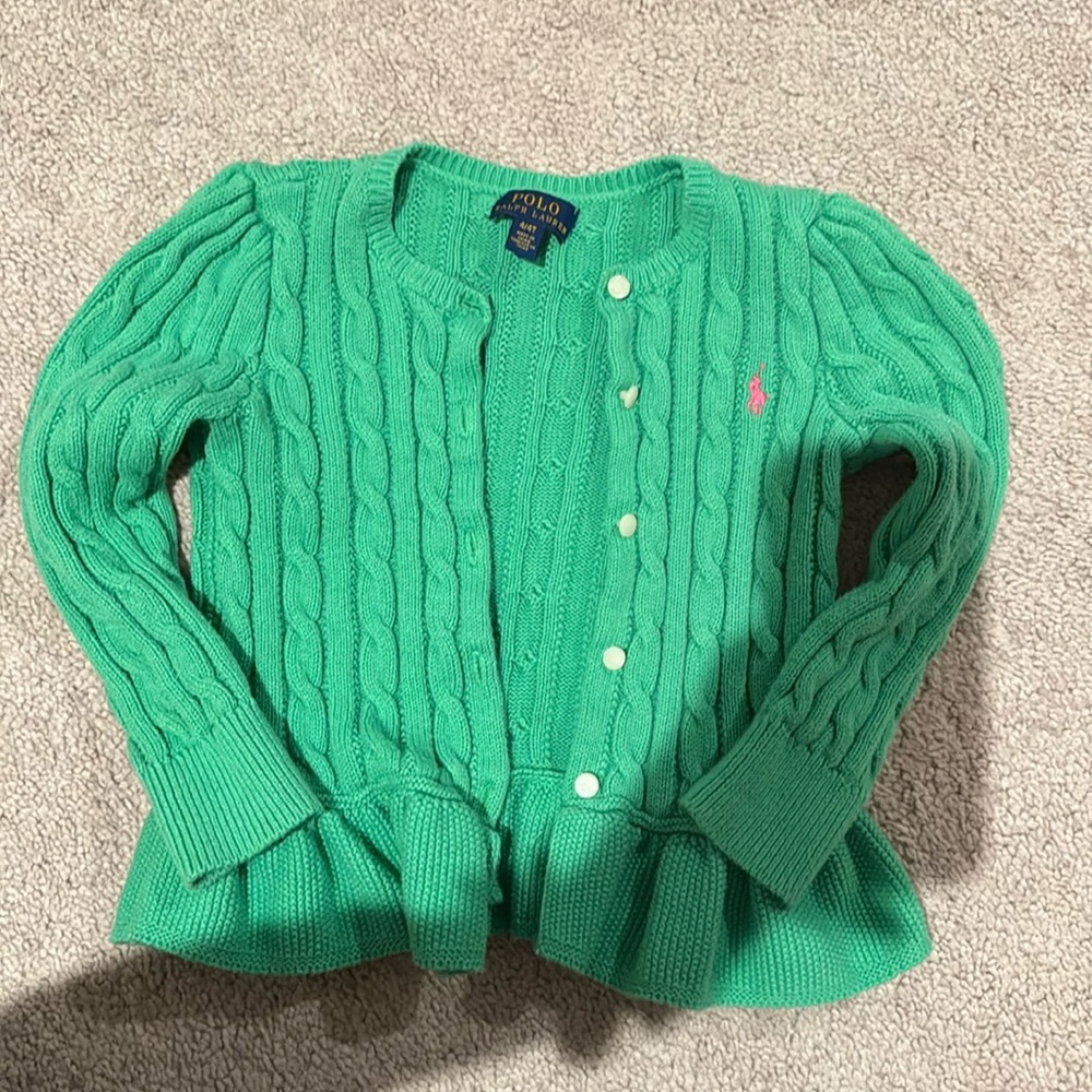 Gurls green polo sweater